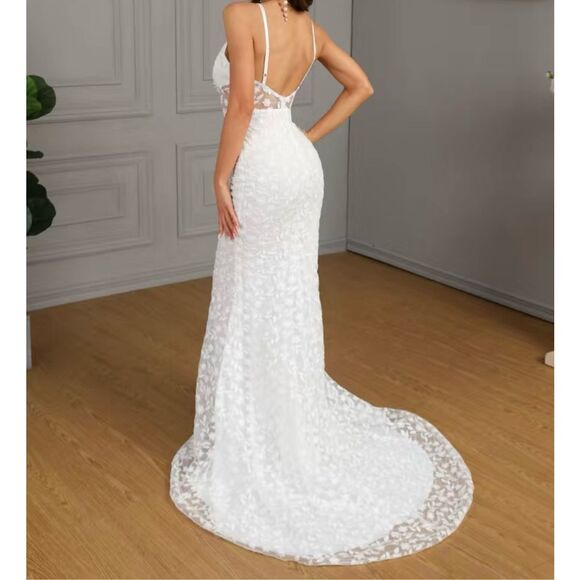 Boho Lace Wedding Dress - Picture 4 of 8